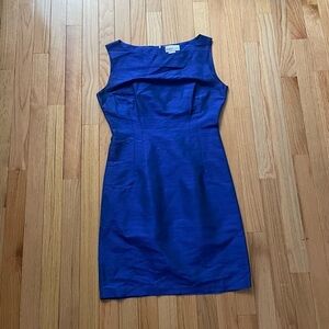 Street Life Blue Silk Sleeveless Dress